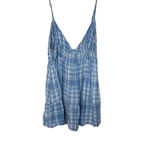 AEROPOSTALE SLEEVELESS SWEETHEART NECKLINE, WOMENS, L, BLUE & BLACK POLKA DOT - Picture 5 of 10